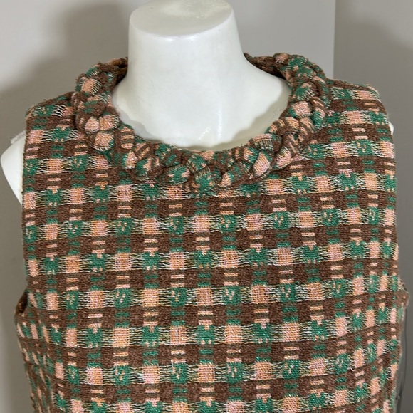 Tuckernuck Neapolitan Tweed Sleeveless Jackie Dress Pink Green Brown Sz L NEW - Picture 5 of 16